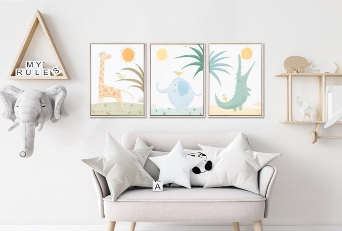 DKD Home Decor Cuadro Lienzo Poliéster Animal 3D 30x3x40