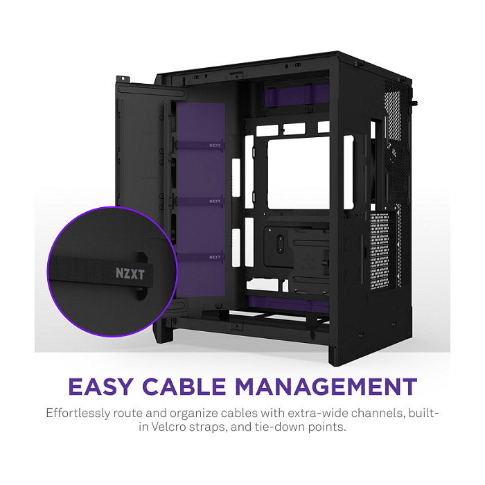 NZXT CM-H92FB1 H9 Flow Torre Media ATX/Micro-ATX/Mini-ITX Caja PC Mesh Negro con Ventana Lateral de Cristal Templado