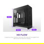 NZXT CM-H92FB1 H9 Flow Torre Media ATX/Micro-ATX/Mini-ITX Caja PC Mesh Negro con Ventana Lateral de Cristal Templado