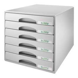 LEITZ Organizador de cajones de sobremesa Plus 6 cajones Gris DIN A4