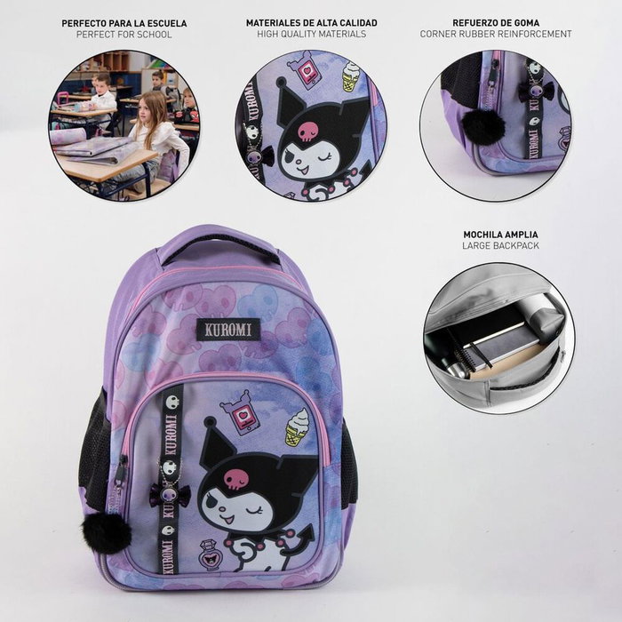 Cerdá Mochila Escolar Mediana Hello Kitty Kuromi 42 cm