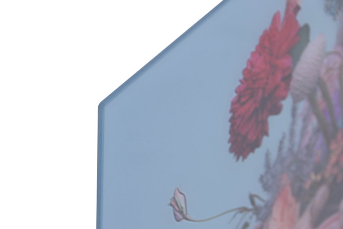 DKD Home Decor Cuadro de Cristal Templado Chica Flores 120x80 cm