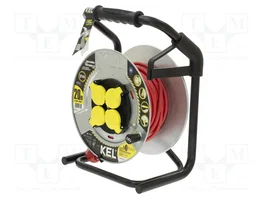 KEL Prolongador de alimentación H05RR-F 3G1,5mm2 20m Rojo