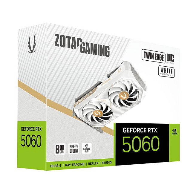 Zotac RTX 5060 8GB GDDR7 Twin Edge OC White Edition NVIDIA GeForce Tarjeta Gráfica Zotac RTX 5060 8GB GDDR7 Twin Edge OC White Edition NVIDIA GeForce Tarjeta Gráfica
