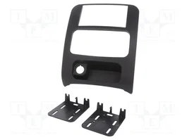 METRA Bastidor de montaje de radio para Jeep Liberty 2002-2007 2 DIN negro mate