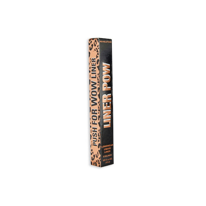 Revolution Make Up Liner Pow Liquid Eyeliner #black - Delineador de Ojos Líquido de Trazo Fino y Preciso, 0.5 ml, Cruelty Free y Vegano