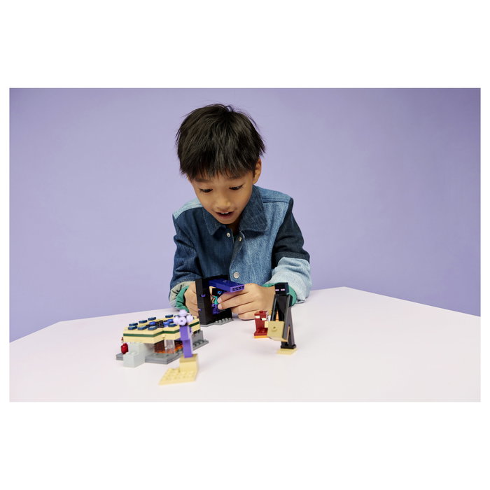 LEGO Minecraft 21584 El Viaje por el Nether y el Portal al End - Juego de Construcción 192 Piezas con 3 Figuras, Para Niños +7 Años