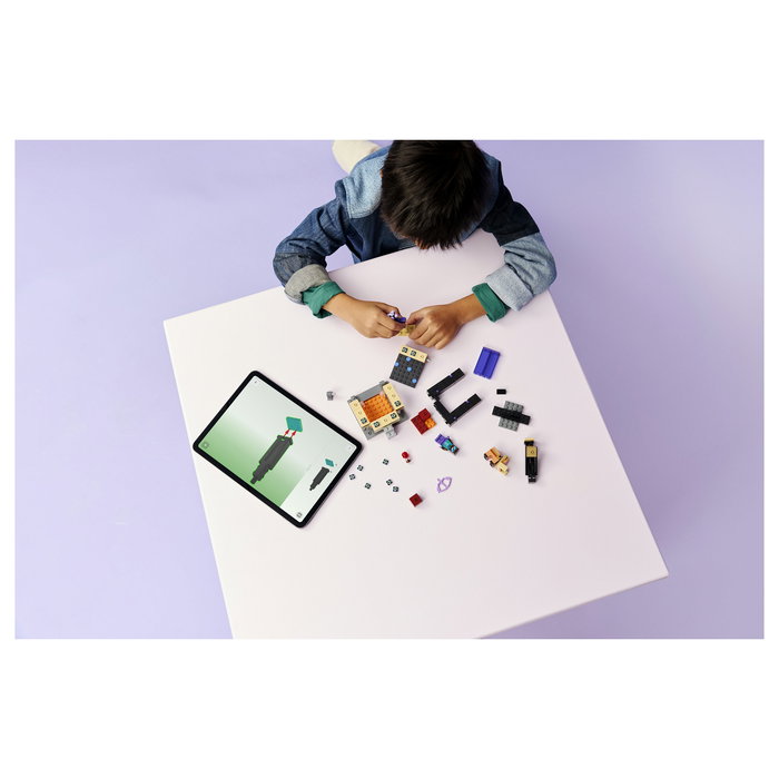 LEGO Minecraft 21584 El Viaje por el Nether y el Portal al End - Juego de Construcción 192 Piezas con 3 Figuras, Para Niños +7 Años