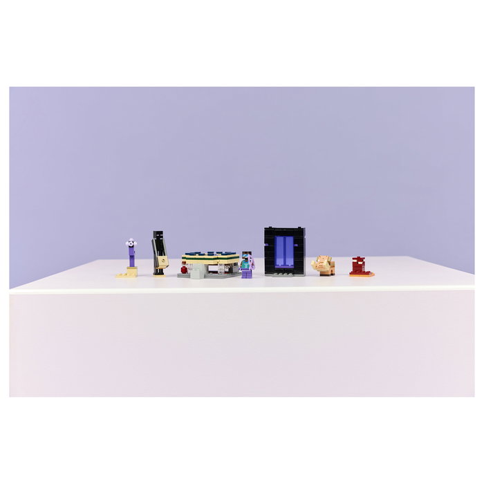 LEGO Minecraft 21584 El Viaje por el Nether y el Portal al End - Juego de Construcción 192 Piezas con 3 Figuras, Para Niños +7 Años