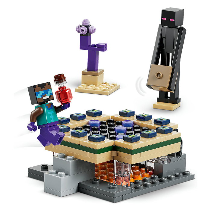 LEGO Minecraft 21584 El Viaje por el Nether y el Portal al End - Juego de Construcción 192 Piezas con 3 Figuras, Para Niños +7 Años