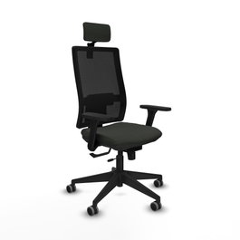 PIQUERAS Y CRESPO Silla de oficina Horna con brazos 3D y cabecero 2D