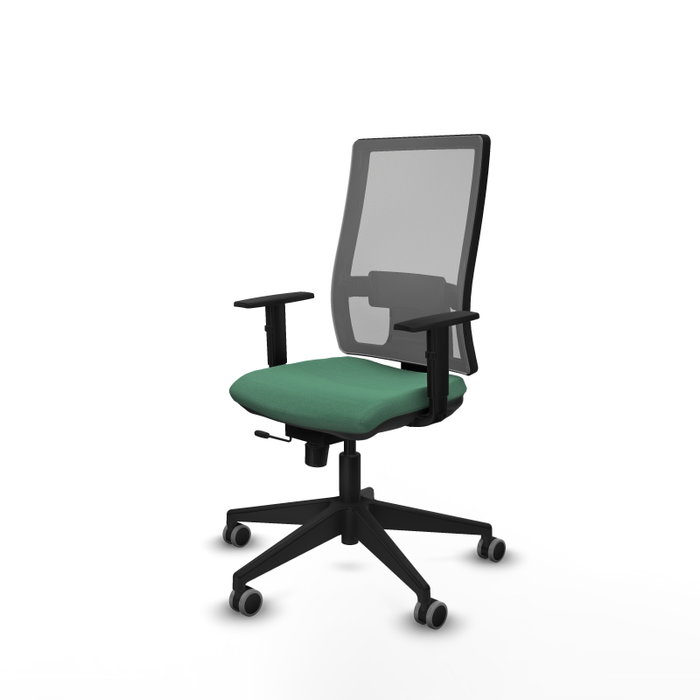 PIQUERAS Y CRESPO Silla de oficina Horna Verde esmeralda y Gris con mecanismo Sincro/Traslack PIQUERAS Y CRESPO Silla de oficina Horna Verde esmeralda y Gris con mecanismo Sincro/Traslack