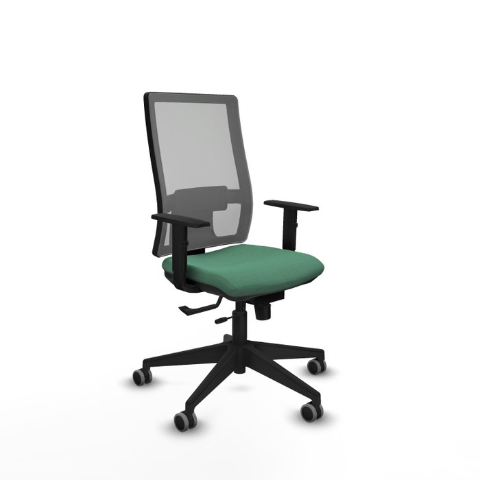 PIQUERAS Y CRESPO Silla de oficina Horna Verde esmeralda y Gris con mecanismo Sincro/Traslack PIQUERAS Y CRESPO Silla de oficina Horna Verde esmeralda y Gris con mecanismo Sincro/Traslack
