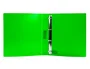 Liderpapel Carpeta 4 Anillas 25 mm Polipropileno DIN A4 Verde Translúcido 43433
