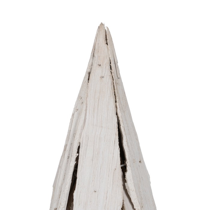 Figura Árbol Blanco Madera Paulonia 26 X 18 X 70 cm