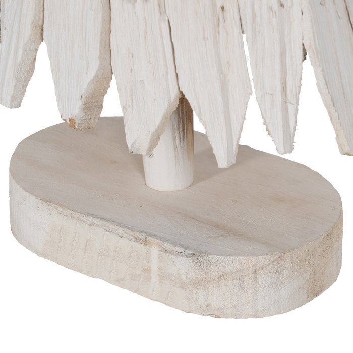 Figura Árbol Blanco Madera Paulonia 26 X 18 X 70 cm