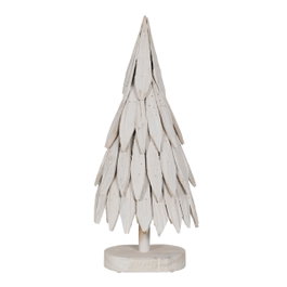 Ixia Figura Árbol Blanco Madera Paulonia 26 x 18 x 70 cm