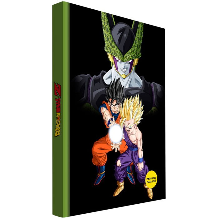 Sd Toys Libreta con Luz LED Dragon Ball Z Batalla Final Cell Goku Gohan - Cuaderno Portátil 15x20 cm Oficial