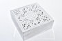 DKD Home Decor Joyero Decorativo Árabe Caja Organizador de Joyas con Diseño Mandala de MDF Blanco 20x20x8 cm - Set de 2 Piezas