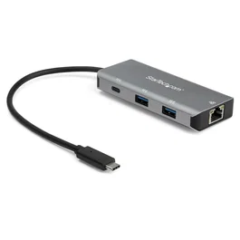 StarTech.com Hub USB-C 3 Puertos con Ethernet Gigabit - HB31C2A1CGB - USB 3.2 Gen 2 (10 Gbps) - 2x USB-A, 1x USB-C, Alimentación 15W, Plug & Play, Compacto, Windows, Mac