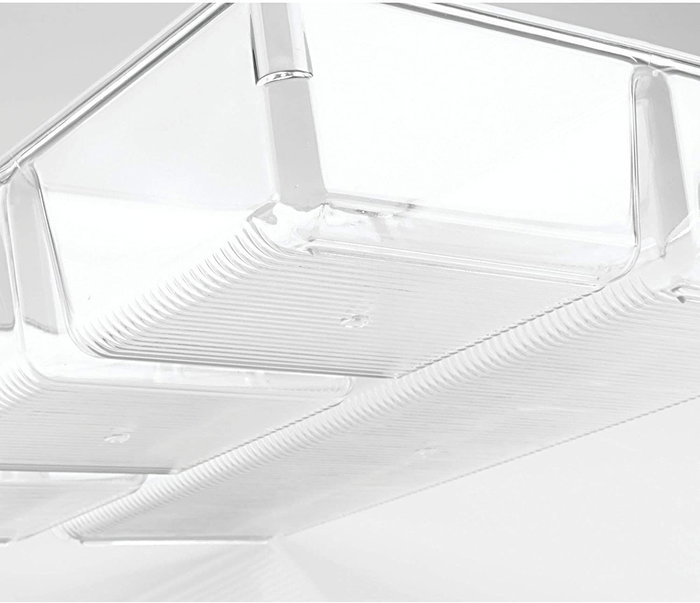 Confortime Bandeja Organizador, 30 cm de ancho x 17 cm de largo x 2.6 cm de alto, color blanco, plástico resistente (12 Unidades)