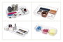 Confortime Bandeja Organizador, 30 cm de ancho x 17 cm de largo x 2.6 cm de alto, color blanco, plástico resistente (12 Unidades)