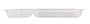 Confortime Bandeja Organizador, 30 cm de ancho x 17 cm de largo x 2.6 cm de alto, color blanco, plástico resistente (12 Unidades)