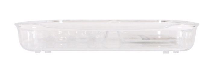 Confortime Bandeja Organizador, 30 cm de ancho x 17 cm de largo x 2.6 cm de alto, color blanco, plástico resistente (12 Unidades)