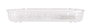 Confortime Bandeja Organizador, 30 cm de ancho x 17 cm de largo x 2.6 cm de alto, color blanco, plástico resistente (12 Unidades)
