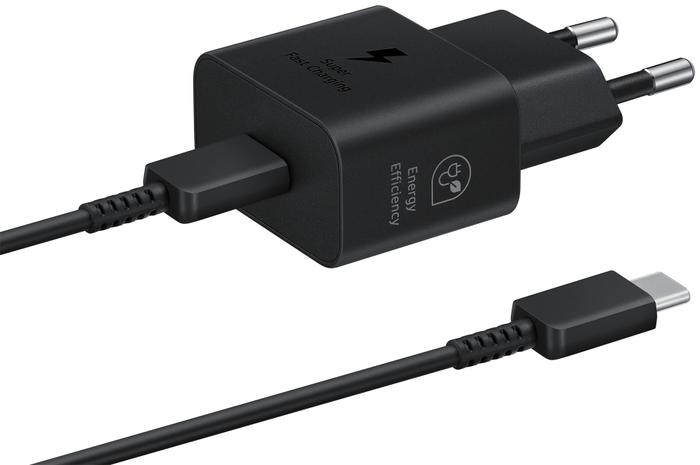 Samsung Cargador 25W EP-T2510XBEGEU con cable USB-C Negro