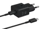 Samsung EP-T2510 Adaptador de Corriente 25W Carga Súper Rápida USB-C GaN Compacto, Negro - Cargador Rápido para Smartphone Galaxy y Dispositivos Compatibles