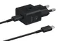 Samsung EP-T2510 Adaptador de Corriente 25W Carga Súper Rápida USB-C GaN Compacto, Negro - Cargador Rápido para Smartphone Galaxy y Dispositivos Compatibles