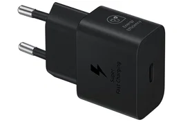 Samsung EP-T2510 Adaptador de Corriente 25W Carga Súper Rápida USB-C GaN Compacto, Negro - Cargador Rápido para Smartphone Galaxy y Dispositivos Compatibles