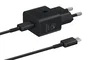 Samsung EP-T2510 Adaptador de Corriente 25W Carga Súper Rápida USB-C GaN Compacto, Negro - Cargador Rápido para Smartphone Galaxy y Dispositivos Compatibles