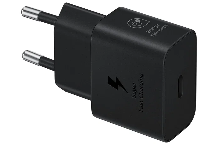 Samsung EP-T2510 Adaptador de Corriente 25W Carga Súper Rápida USB-C GaN Compacto, Negro - Cargador Rápido para Smartphone Galaxy y Dispositivos Compatibles