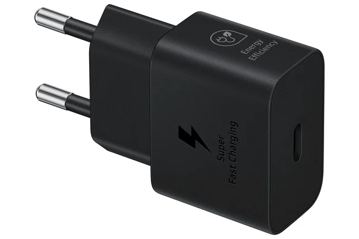 Samsung EP-T2510 Adaptador de Corriente 25W Carga Súper Rápida USB-C GaN Compacto, Negro - Cargador Rápido para Smartphone Galaxy y Dispositivos Compatibles