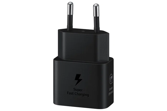 Samsung EP-T2510 Adaptador de Corriente 25W Carga Súper Rápida USB-C GaN Compacto, Negro - Cargador Rápido para Smartphone Galaxy y Dispositivos Compatibles