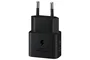 Samsung EP-T2510 Adaptador de Corriente 25W Carga Súper Rápida USB-C GaN Compacto, Negro - Cargador Rápido para Smartphone Galaxy y Dispositivos Compatibles