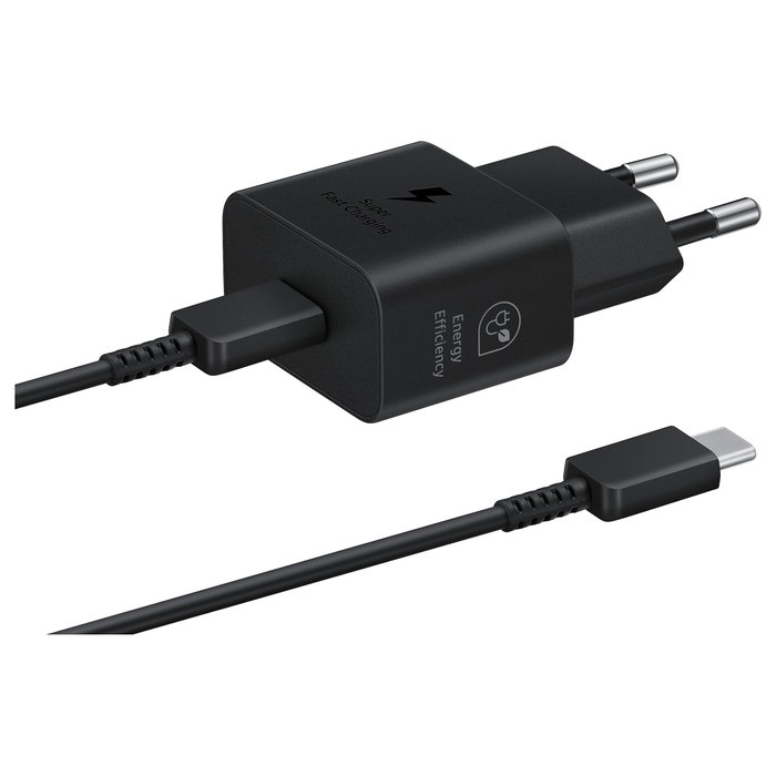 Samsung Cargador 25W EP-T2510XBEGEU con cable USB-C Negro