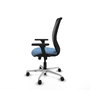 PIQUERAS Y CRESPO Silla de oficina Zulema con mecanismo Sincro, Azul cielo y Negro