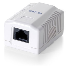 Equip Roseta de superficie RJ-45 Cat. 6 1 puerto hembra Blanco