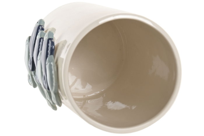 DKD Home Decor Jarrón Atlántico Cerámica Azul Blanco 15 x 29.5 x 16 cm DKD Home Decor Jarrón Atlántico Cerámica Azul Blanco 15 x 29.5 x 16 cm