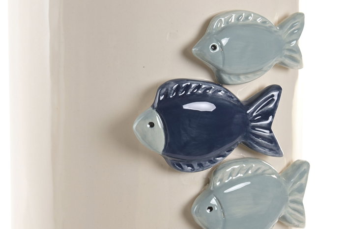 DKD Home Decor Jarrón Atlántico Cerámica Azul Blanco 15 x 29.5 x 16 cm DKD Home Decor Jarrón Atlántico Cerámica Azul Blanco 15 x 29.5 x 16 cm