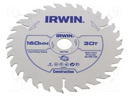IRWIN Sierra circular de 160mm con 30 dientes para madera
