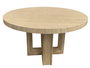 DKD Home Decor Mesa Redonda de Comedor de Olmo Macizo y Mármol 130x130x76