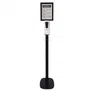 Approx STSanitizer02 Soporte Stand Negro para Dispensador AppSanitizer 300 x 300 x 1544 mm con Cartel Informativo