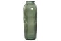DKD Home Decor Jarrón de Cristal Reciclado Verde Rayado 72x30x30 cm