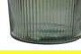 DKD Home Decor Db408 Jarrón Urban Verde Cristal Reciclado Rayado 30 x 72 x 30 cm