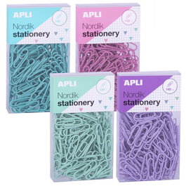 Clip Color Apli Nordik Colores (28 Mm.) Caja De 140 (Set de 8)