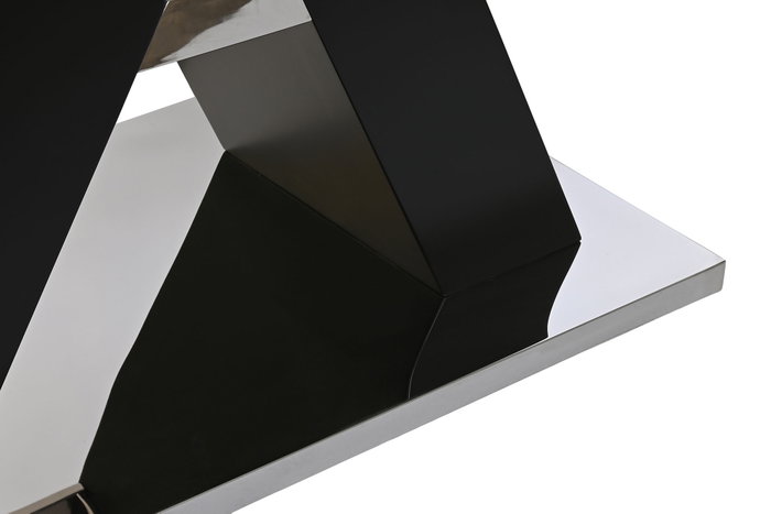 DKD Home Decor Mesa Comedor Moderno Negro Cristal Templado MDF Acero 180 x 90 x 76 cm DKD Home Decor Mesa Comedor Moderno Negro Cristal Templado MDF Acero 180 x 90 x 76 cm